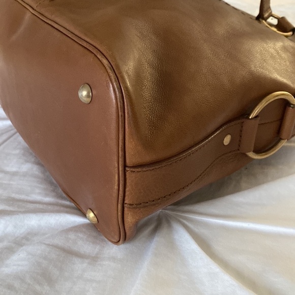 YSL Yves Saint Laurent Rive Gauche Tan Calfskin Leather XL Muse Satchel - Picture 9 of 16